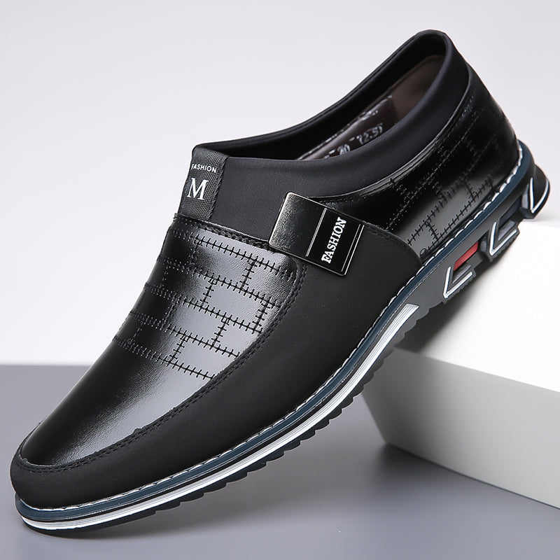 men's large size casual leather shoes