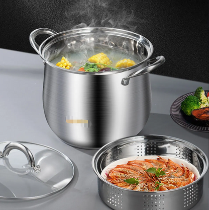 Stainless Steel Cooking Pot Sets Large-Capacity Soup Pots Kitchen Stock Pot Cookware
