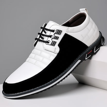 men's large size casual leather shoes