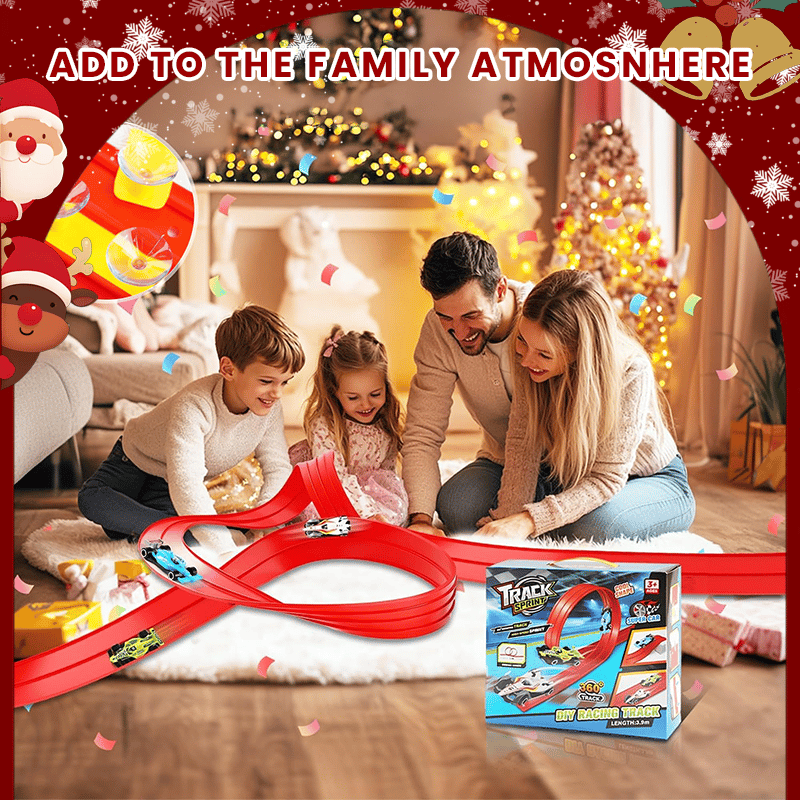 Christmas Surprise Gift: DIY Racetrack Racing Toy 🚗✨