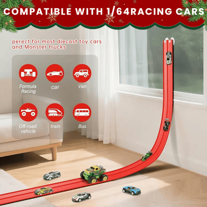 Christmas Surprise Gift: DIY Racetrack Racing Toy 🚗✨